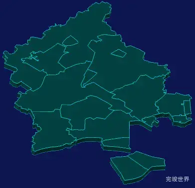 threejs沈阳市于洪区geoJson地图3d地图